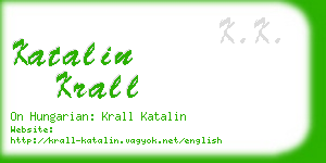 katalin krall business card